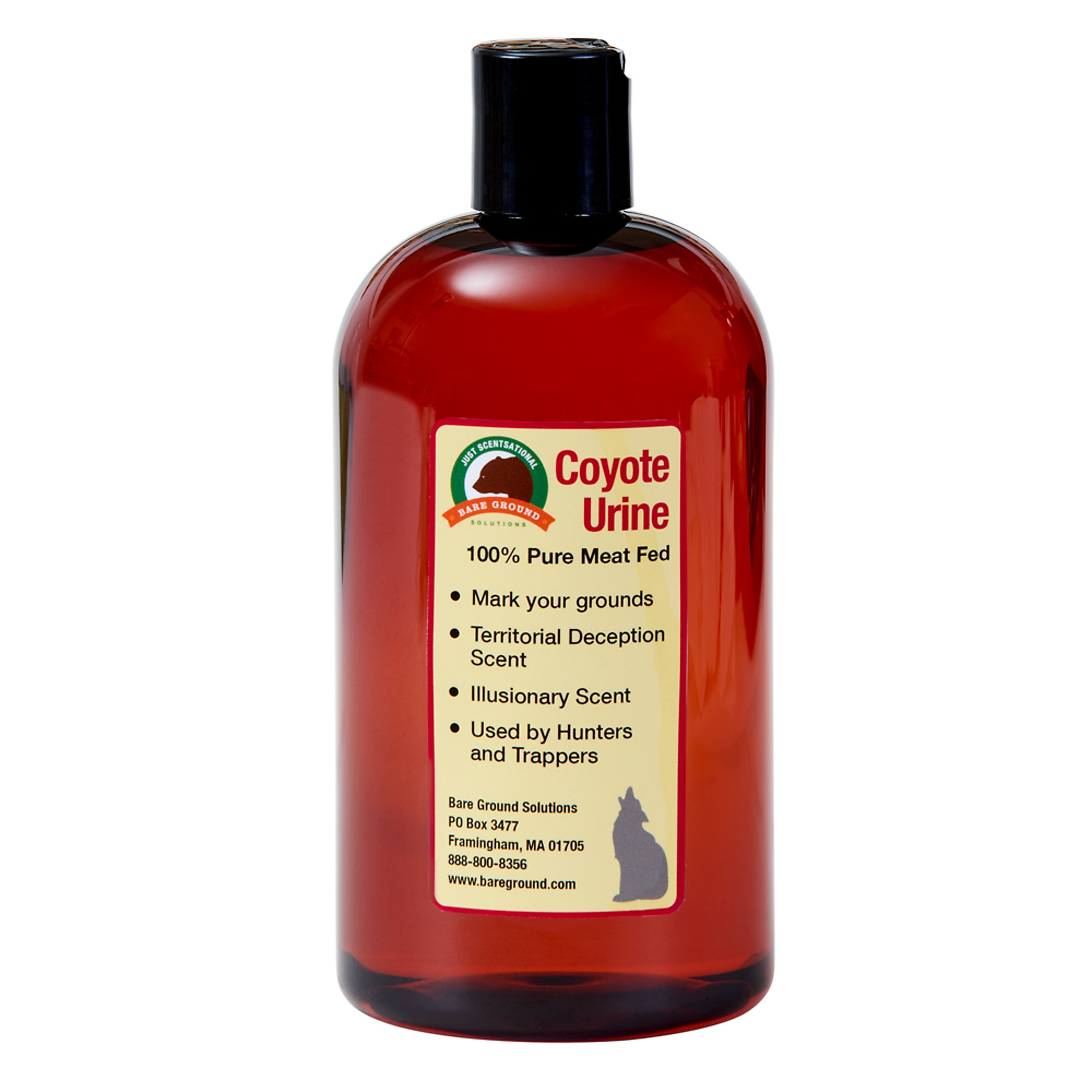 Bare Ground, 16oz Container of Coyote Urine for Scent Apply, Model# RS-16